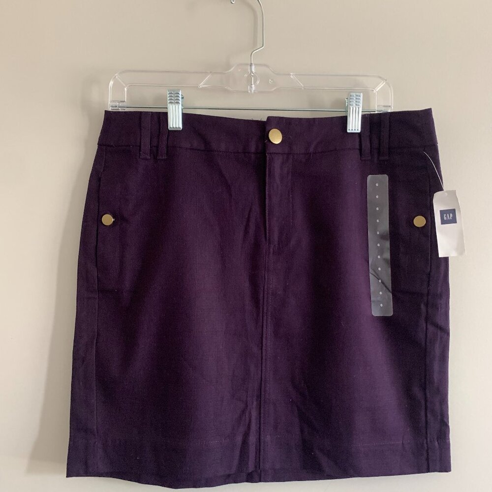 NWT GAP Plum Purple Stretch Skirt Women’s Size 6